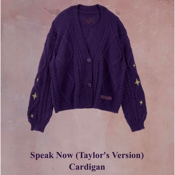 Official Taylor Swift Speak Now (Taylor’s Version) Cardigan in Size XL/XXL - Picture 1 of 9